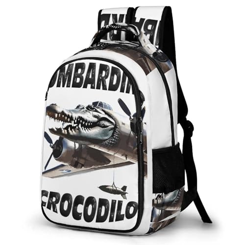 Bombardiro-Crocodilo Merch Bag Italian Brainrot Inspried Aesthetic Backpack Laptop Daypack One Size