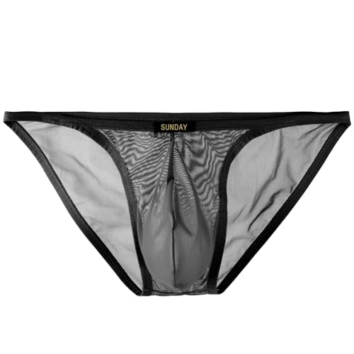 Summer Code Mens Sheer Briefs Mesh Lightweight Underwear Comfortable Low Rise Underpants for Men