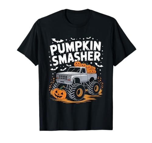 Monster Truck Pumpkin Smasher Halloween Bambini Toddler Maglietta