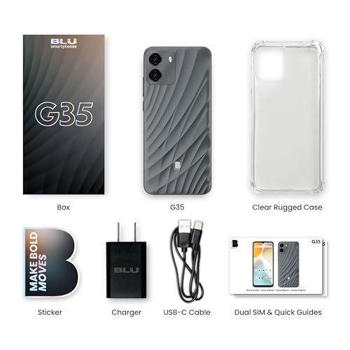 Image of BLU G35 | 2025 | Unlocked | 6.5 inch HD+ Infinity Display | Dual 8MP Camera + LED Flash 5MP Selfie Camera | 32GB /3GB I US Version | US Warranty | Grey