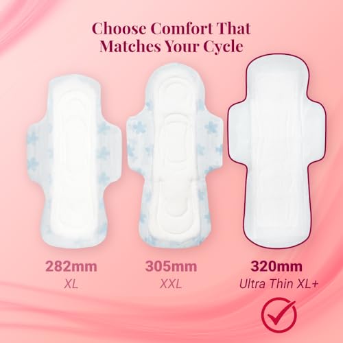 Image of NIINE Naturally Soft Ultra Thin XL+ Sanitary Napkins for Heavy Flow (Pack of 6) 36 Pads with Free Biodegradable Disposal Bags