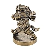 Symbolisme de prospérité : La figurine cheval en laiton massif incarne la tradition chinoise de chance, offrant une décoration raffinée qui inspire succès et harmonie dans espaces de travail et vie