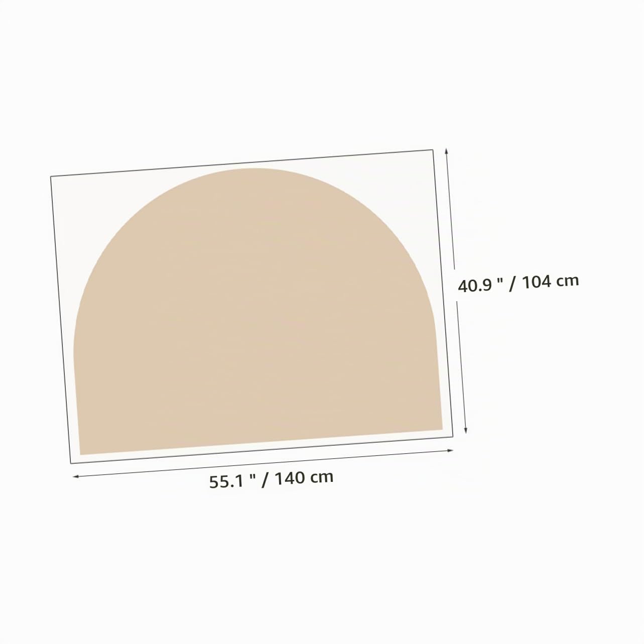 Wandtattoo Modern Dekorative Bogentapete aus Pvc Abnehmbar Stark Haftend für Wohnzimmer und Büro Geometrischer Bogen