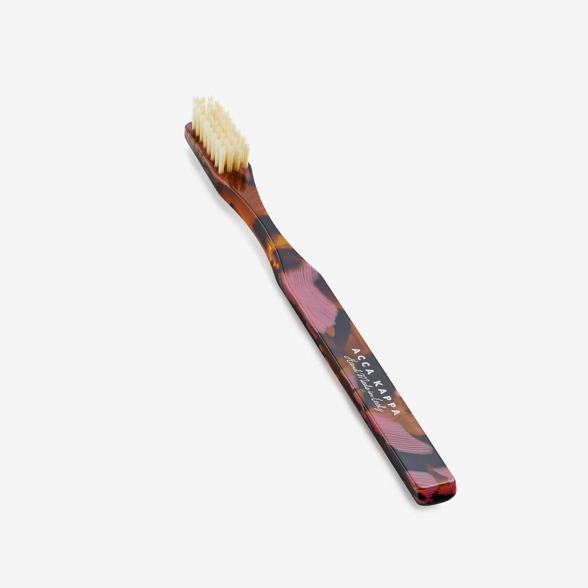 Acca Kappa Spazzolino Flambè Storico Rosa Setole Morbida Nylon Manico Acetato Fatto a Mano