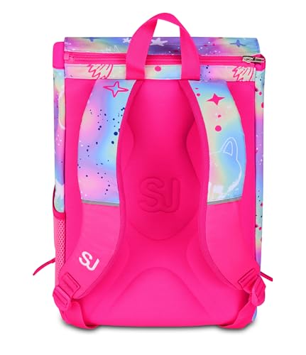 Sac à dos fuchsia extensible SJ GANG pour les journées d'école bien remplies - 6