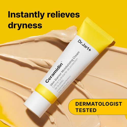 Dr.Jart+ Ceramidin Skin Barrier Korean Face Cream Moisturizer with Ceramides and Panthenol | Korean Skin Care | Travel Size, 0.5 Fl Oz
