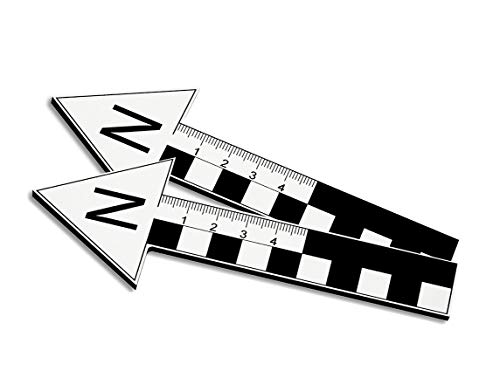 G Fotomaßstab Doppelpack Dibond Nordpfeil Lineal Maßstab 142 mm Länge Cover