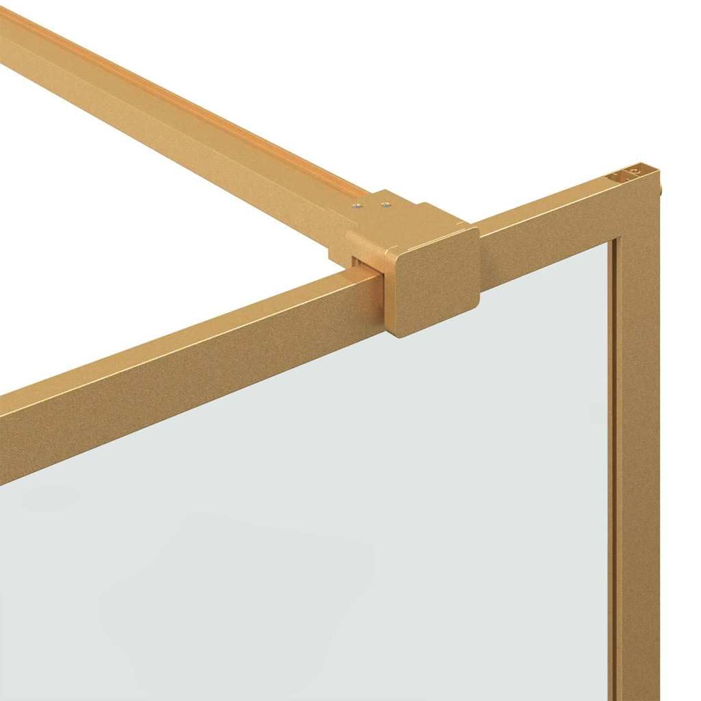 Fengshui Walk-in - Mampara de ducha (cristal templado, 80 x 195 cm), color dorado | Marco de aluminio, cristal templado de seguridad, ancho ajustable, incluye soporte de 100 cm