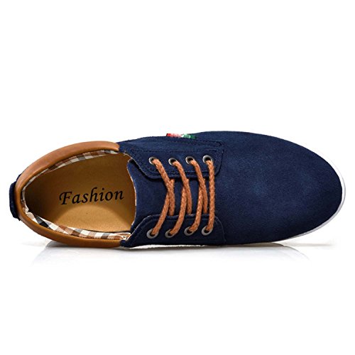 Image of CERYTHRINA Men's Taller Height Increasing Elevator Shoes 2.36'' Lace-up Flannelette Cowhide Leather Dress Shoes