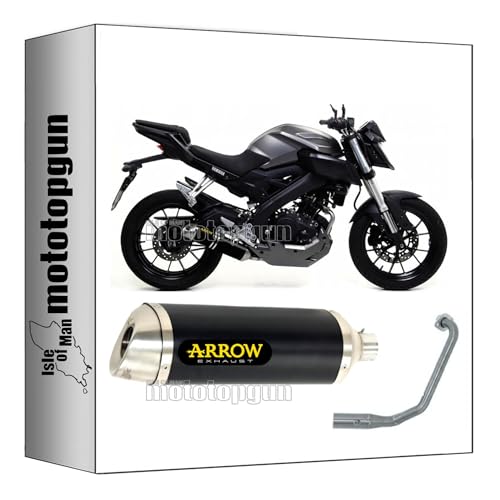 Escape Arrow Thunder aluminio negro para Yamaha MT-125 2020 trayectos urbanos