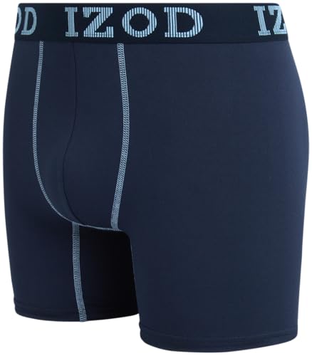 IZOD Mens Boxer Briefs - 6 Pack Soft Stretch Mens Underwear Boxers with Contour Pouch, Athletic Briefs for Men (Sizes: S-XL)4