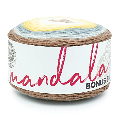 Image of Lion Brand Yarn Mandala Bonus Bundle Yarn, Yarn for Knitting, Crocheting, and Crafting, 1 Cake, Yeti
