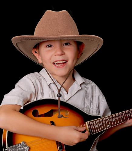 Jastore Kids Boys Girls Cowboy Hat Toddler Western Rodeo Cowboy Cowgirl Hat with Landyard 7