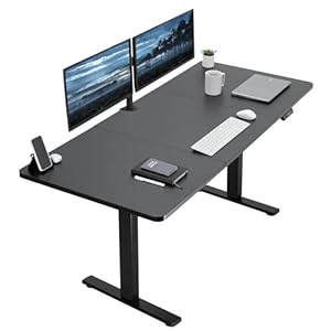 VIVO Electric 71 x 30 in Standing Desk, Memory Height Adjustment, 1B Series, Black Top Black Frame, DESK-KIT-1B7B