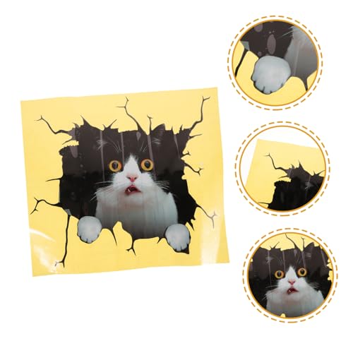 3 Calcomanías de Gato para Coche Pegatinas Resistentes de Vinilo para Capó 8