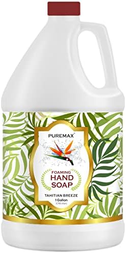 Puremax Foaming Hand Soap Tahitian Breeze Refiller | Gentle, Moisturizing | Ready to Use | (1 Gallon) 128 Fl Oz