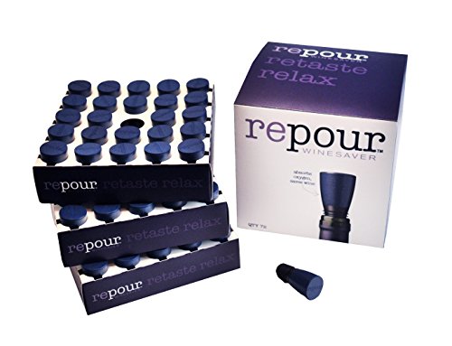 Repour Wine Saver And Stopper - Removes Oxygen, Preserving And Keeping Wine As Fresh As The Day The Bottle Was Opened (72-Pack) #TOP6