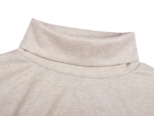 Poriff Men's Casual Slim Fit Basic Tops Knitted Thermal Turtleneck Pullover Sweater - Image 5