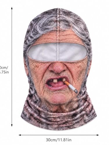 Old Man Ski Mask Balaclava Face Mask，3D Funny Realistic Halloween - image 4