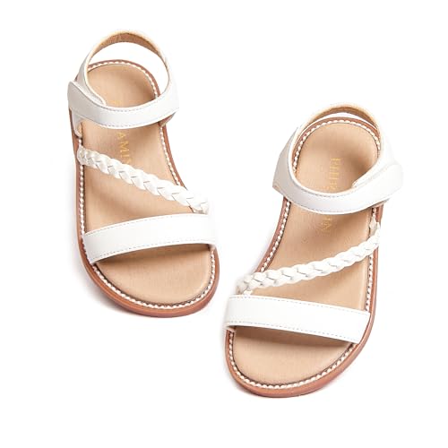 Image of PHIRAMIN Toddler Flower Girl Sandals - Girl Dress Shoes Toddler Little Kid Wedding Party