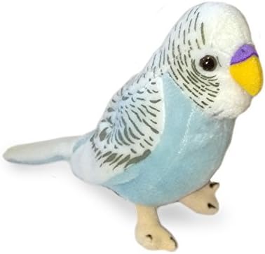 PC BUDGERIGAR Soft Toy - BLUE Budgie - 20cm