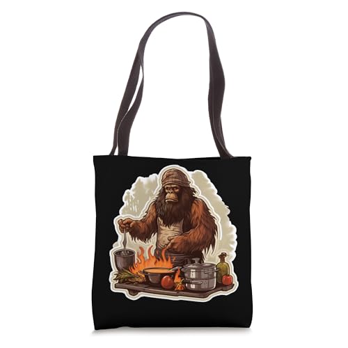 Bigfoot Chef Sasquatch Cooking Food Funny Foodie Tote Bag