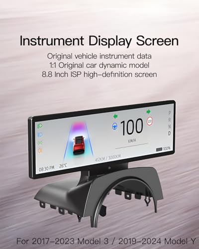 Image of 8.8 Inch Portable Smart LCD Display for Model 3&Y, Voice Control, Navigation, Audio Output, No Broken /No Hole,Cars for 2017-2023 Model 3 & 2019-2024 Model Y