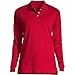 Lands' End School Uniform Kids Long Sleeve Interlock Polo Shirt Small Red