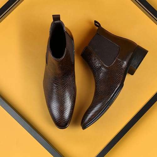 Image of Mochi Men's Slip On Closure Boots with Flat Sole