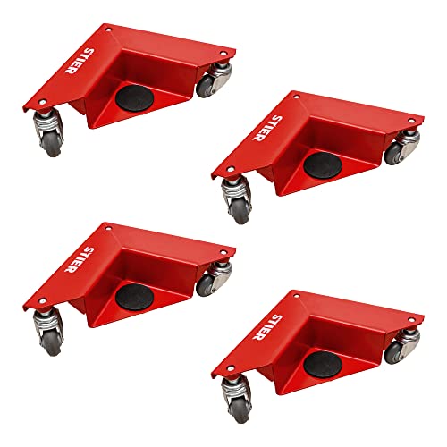 Jeu de coins roulants STIER, capacité de charge de 150 kg avec roulettes en caoutchouc, capables de supporter des meubles lourds, roulettes de transport avec...