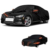 générique Bache Voiture Exterieur imperméable Compatible avec Audi TT Coupe 40 TFSI,résistante à la Neige, à la Pluie et au Vent,Toutes Les Saisons bache Voiture (Black Orange)
