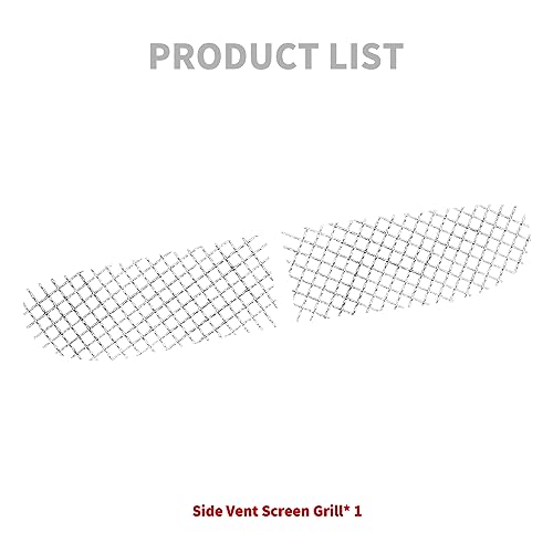 Image of Motorcycle Mesh Fairing Intake Vent Screen Grill Cover Fit for Harley Touring Electra Glide Street Glide Tri Glide Ultra Classic 2014-2023 (Chrome-B)