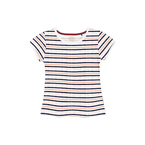 Image of Real Basics Cotton Regular Fit Half Sleeve Cotton T-Shirts for Girls - Round Neck Tops for Girl, Multicolor - Pack of 3