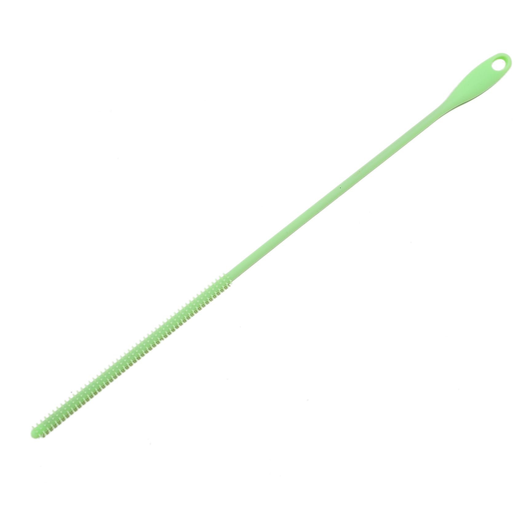 Generic Long Straw Brush,Silicone Pipe Tube Cleaner (Green, 6mm)