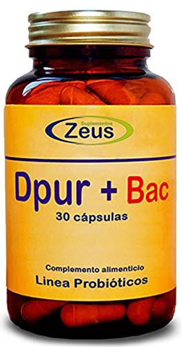 DPUR+BAC | Contribuye con los mecanismos de detoxificación hepática | Complemento Alimenticio a base de Cardo mariano, Aminoácidos, Probióticos, CoQ10 y Minerales | 100% Vegano | 30 Cap Veg Cover