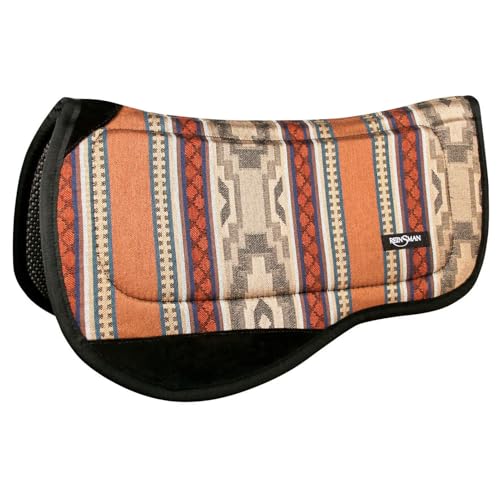 Reinsman Contoured Trail Pad with Breathable Non-Slip Tacky Too Bottom - Comfortable Durable Shock-Absorbing Stain/UV Resistant 30