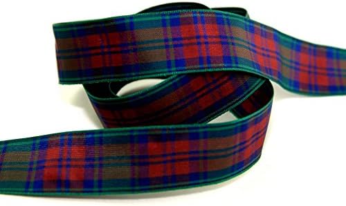 7mm Berisford Woven Tartan Ribbon 12 Lindsay - per metre
