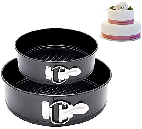 Non-Stick Springform Pan Tin with Removable Bottom – Leakproof Bakeware Mold Cheesecake Pan Round Detachable Baking Pan Set 4″ 7″ for Smash Cake,Cheesecake, Pizzas and Quiches Enthusiast Baker