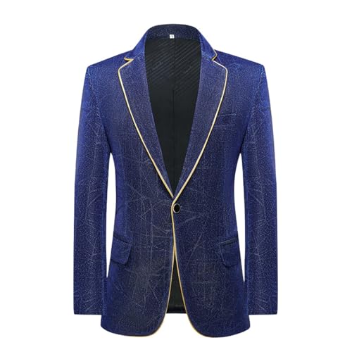 Blazer pour homme tenue de spectacle coupe ajustée veste de scène chic
