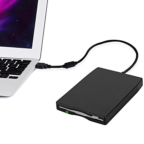 Noblik USB Floppy Drive 3.5inch USB External Floppy Disk Drive Portable 1.44 MB FDD USB Drive Plug and Play for PC Windows 10 7 8 Windows XP Vista Black