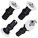 SelfTek 4 Pack Toilet Seat Bolts, Hinge Bolt Screws Toilet Seat Fixings Fix Expanding Rubber Top Nuts Screws Mount Seat Hardware Replacement Parts Kit (for 14-16mm hole toilet seats)