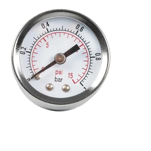 Manomètre de pression d'huile 0-1 bar boîtier poli liquide 1/8 3/8 NPT