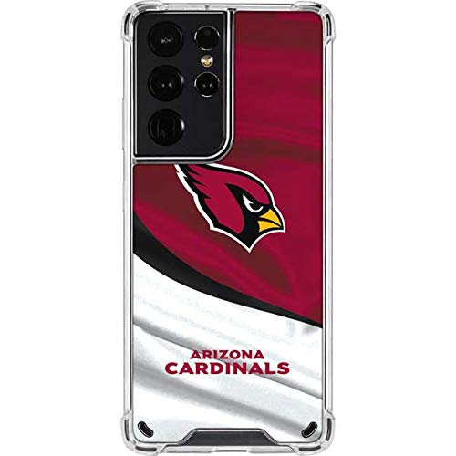 Skinit Clear Phone Case Compatible with Galaxy S21 Ultra 5G - Officially Licensed NFL Arizona Cardinals Design