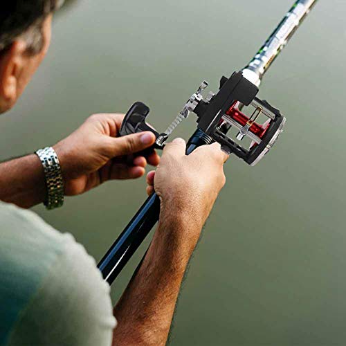 Image of Trolling Reels Equipped Ice Fishing Rod & Reel Combos Aluminum Alloy Drum Wheel Fishing Reel with Line Counter for Sea Fishing