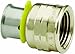 Viega 91545 PureFlow Zero Lead Bronze PEX Press Adapter Straight Female 1-Inch by 3/4-Inch Press x Female NPT