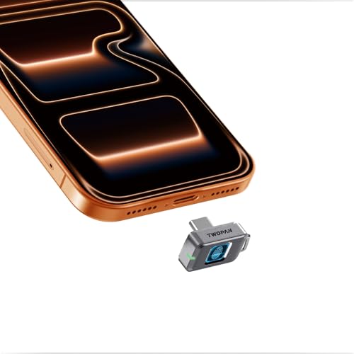 TWOPAN 512GB Nano SSD 指紋ロック付き 外付けSSDハードドライブストレージ Steam Deck PS5 Selfie Stick Android iPad iPhone 16/15 MacBook 旅行 バックアップ用