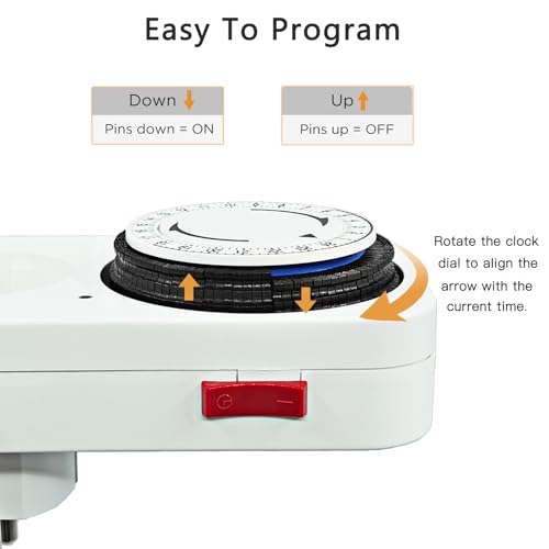 Prise programmable mécanique minuteur prise électrique programmateur 24h