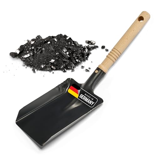 Kohleschaufel Kohlelöffel Ascheschaufel Schaufel Kamin Ofenschaufel (1, Kohleschaufel schwarz)