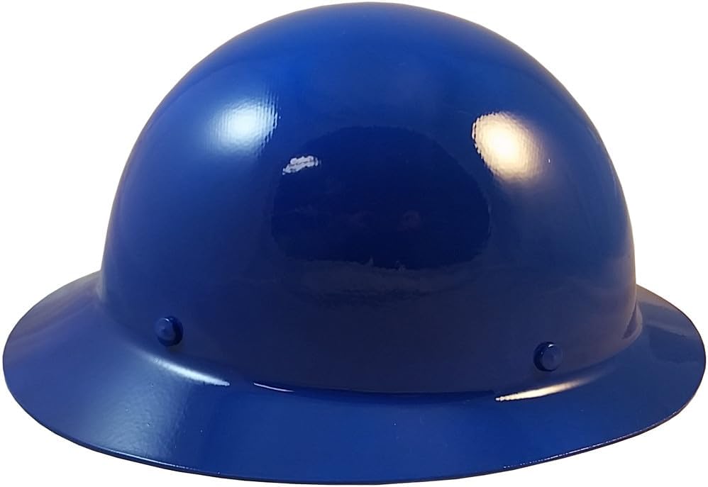 Texas America Safety Company Custom Skullgard Full Brim Fiberglass Hard Hat with 4-Point Staz-On Suspension and Tote, ANSI Type 1 Class G Safety Helmet, Hard Hats for Men