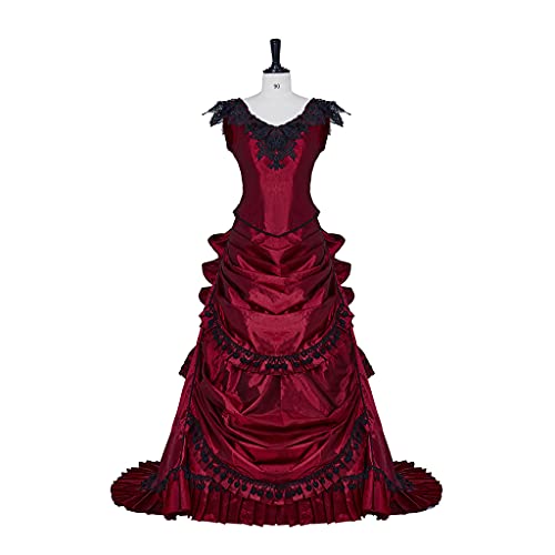 Women's Gothic Victorian Bustle Wedding Gown Renaissance Vintage Long Dress Steampunk Ball Gowns Evening Dress Costume steampunk buy now online Women's Gothic Victorian Bustle Wedding Gown Renaissance Vintage Long Dress Steampunk Ball Gowns Evening Dress Costume steampunk buy now online